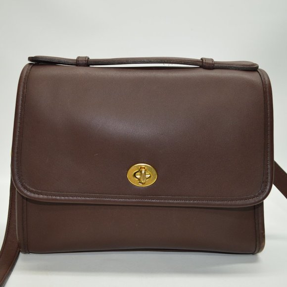 SOLD🚫Coach Vintage USA Made Leather Court Bag - Picture 3 of 15